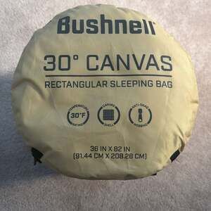Bushnell 30 degree; Canvas Rectangular Sleeping Bag 36 in x 82 in